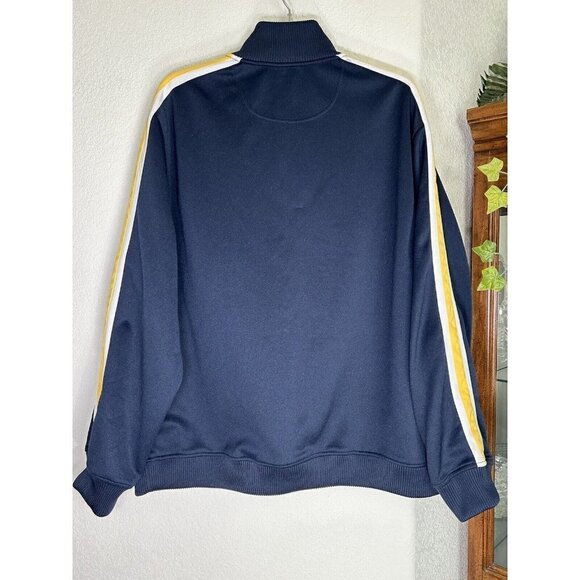 Big Dogs Jacket Mens Large Blue Yellow Varsity Bomber Patches Spellout Coat - Picture 2 of 14